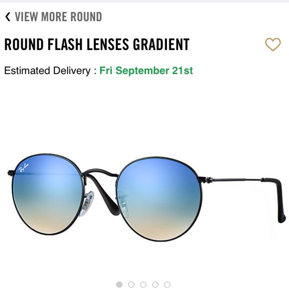 Ray-Ban Round Flash Lenses Blue Gradient